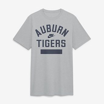 Men's Nike Heather Gray Auburn Tigers Arch Wordmark Legacy Tri-Blend T-Shirt