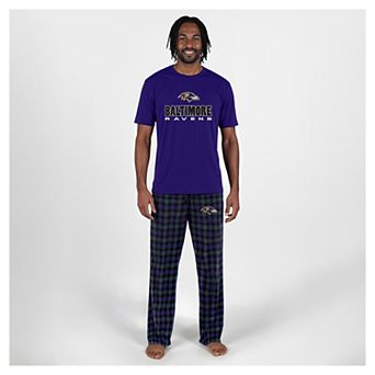 Men's Concepts Sport Purple Baltimore Ravens Big & Tall Highland Sleep Set