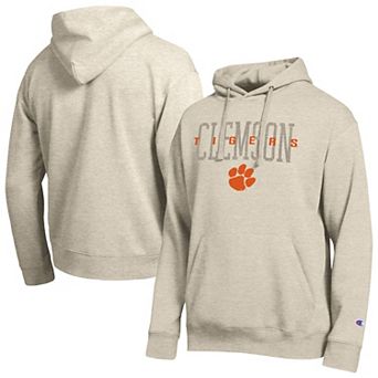 Men's Champion Oatmeal Clemson Tigers All-Star Neutral Stack Hoodie