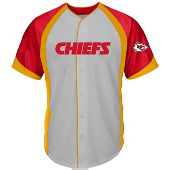Men's Profile Gray Kansas City Chiefs Big & Tall Button-Up Fashion Top
