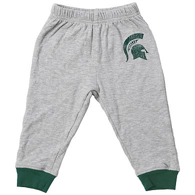 Infant Wes & Willy Gray Michigan State Spartans Jie Jie Hopper Set