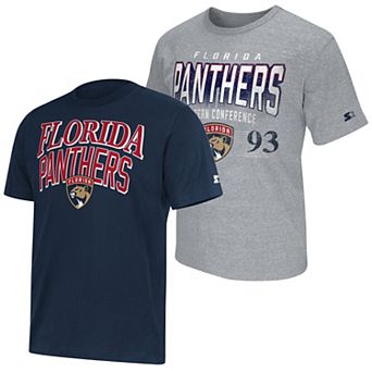 Men's Starter Navy/Heather Gray Florida Panthers Two-Pack T-Shirt Set