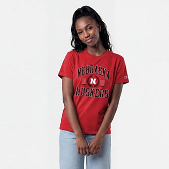 Women's Champion Scarlet Nebraska Huskers Lifestyle T-Shirt