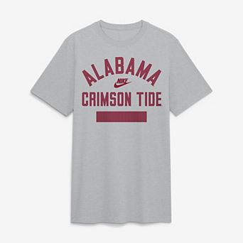 Men's Nike Heather Gray Alabama Crimson Tide Arch Wordmark Legacy Tri-Blend T-Shirt