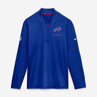 Men's Nike Royal Buffalo Bills Sideline Logo Glory Midweight Dri-FIT Half-Zip Pullover