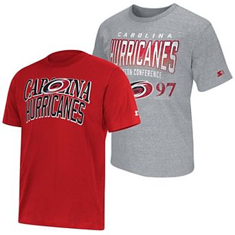 Men's Starter Red/Heather Gray Carolina Hurricanes Two-Pack T-Shirt Set