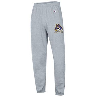 Men's Champion Heather Gray ECU Pirates Powerblend Fleece Team Sweatpants