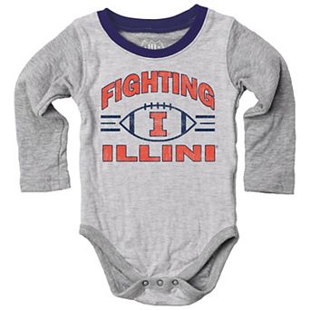 Infant Wes & Willy Gray Illinois Fighting Illini Jie Jie Hopper Set