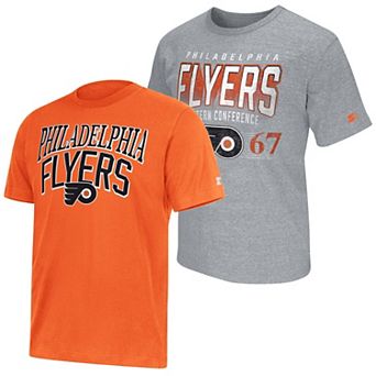 Men's Starter Orange/Heather Gray Philadelphia Flyers Two-Pack T-Shirt Set