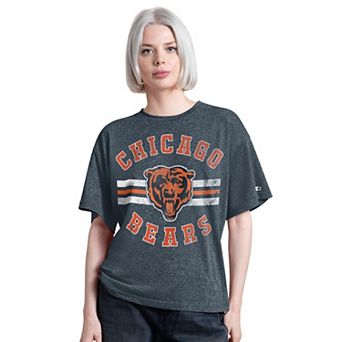 Women's Starter Navy Chicago Bears Jump Shot Boyfriend Tri-Blend T-Shirt