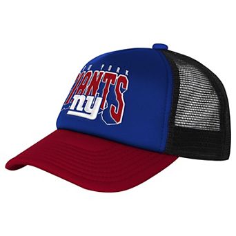 Youth Outerstuff Royal/Red New York Giants Handoff Foam Adjustable Trucker Hat