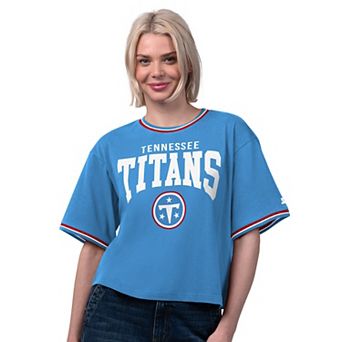 Women's Starter Light Blue Tennessee Titans Ace Cropped T-Shirt
