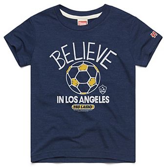 Youth Homage Navy LA Galaxy MLS x Ted Lasso Believe Graphic Tri-Blend T-Shirt
