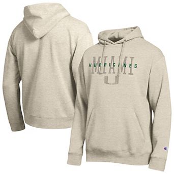 Men's Champion Oatmeal Miami Hurricanes All-Star Neutral Stack Hoodie
