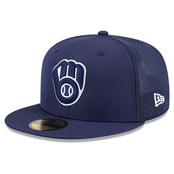 Youth New Era Navy Milwaukee Brewers Batting Practice 59FIFTY Fitted Hat