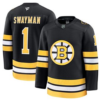 Men's Fanatics Jeremy Swayman Black Boston Bruins Home Premium Jersey