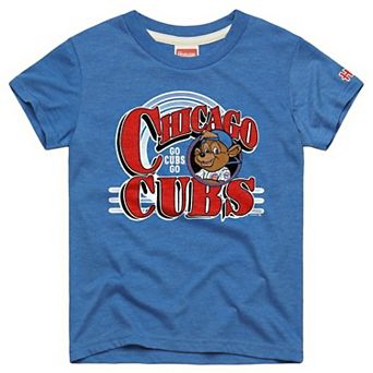 Youth Homage Royal Chicago Cubs Mascot Tri-Blend T-Shirt