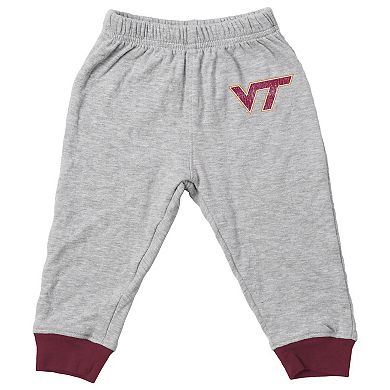 Infant Wes & Willy Gray Virginia Tech Hokies Jie Jie Hopper Set