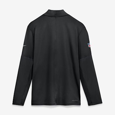Men's Nike Black Baltimore Ravens Sideline Logo Glory Midweight Dri-FIT Half-Zip Pullover