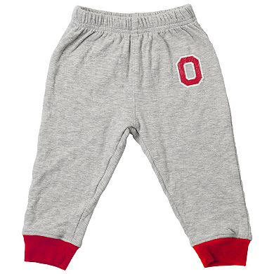 Infant Wes & Willy Red Ohio State Buckeyes Jie Jie Hopper Set