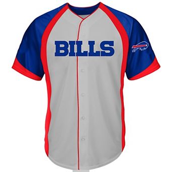 Men's Profile Gray Buffalo Bills Big & Tall Button-Up Fashion Top