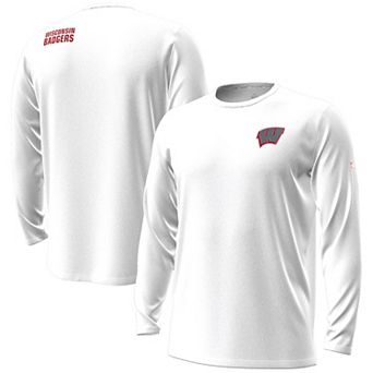 Men's Under Armour White Wisconsin Badgers 2026 Lambeau Field Collection Vanish Long Sleeve T-Shirt