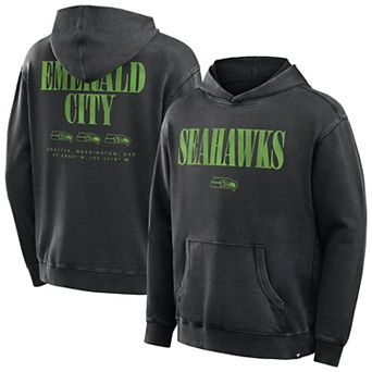 Men's Fanatics Black Seattle Seahawks Big & Tall Relaxed Intense Rivalry Washed Hoodie