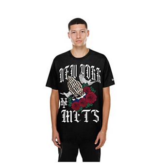 Men's New Era Black New York Mets Lifestyle Blessed Aesthetic T-Shirt