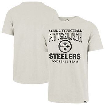 Men's '47 Natural Pittsburgh Steelers Head On Scrum T-Shirt