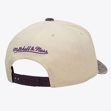 Men's Mitchell & Ness Cream/Purple Phoenix Suns Washed Corduroy Pro Crown Snapback Hat