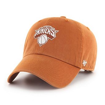 Men's '47 Orange New York Knicks Color Pack Clean Up Adjustable Hat