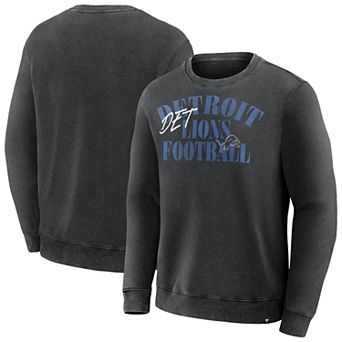 Men's Fanatics Black Detroit Lions Big & Tall Relaxed Halftime Lead Washed Sweatshirt