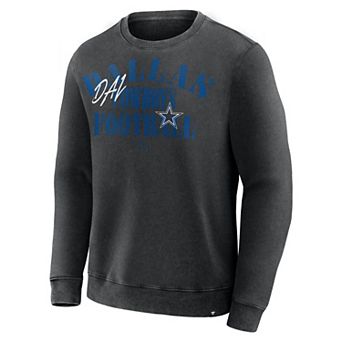 Men's Fanatics Black Dallas Cowboys Big & Tall Relaxed Halftime Lead Washed Sweatshirt