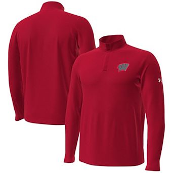 Men's Under Armour Red Wisconsin Badgers 2026 Lambeau Field Collection Playoff Performance Quarter-Zip Top