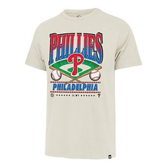 Men's '47 Tan Philadelphia Phillies Straight Shot Two Franklin T-Shirt