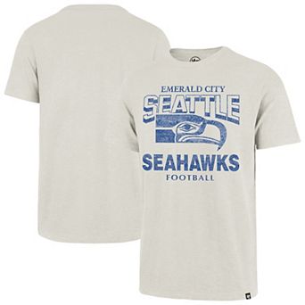 Men's '47 Natural Seattle Seahawks Head On Scrum T-Shirt