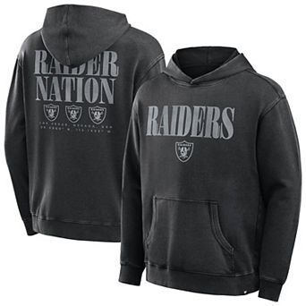 Men's Fanatics Black Las Vegas Raiders Big & Tall Relaxed Intense Rivalry Washed Hoodie