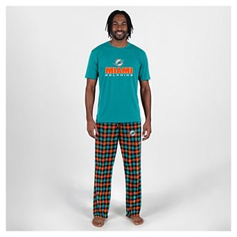 Men's Concepts Sport Aqua Miami Dolphins Big & Tall Highland Sleep Set
