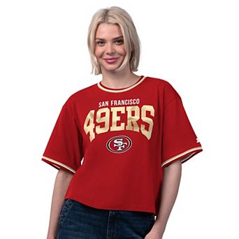 Women's Starter Scarlet San Francisco 49ers Ace Cropped T-Shirt
