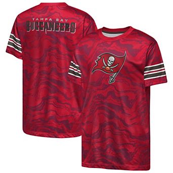 Youth Outerstuff Red Tampa Bay Buccaneers Slant Route Performance T-Shirt