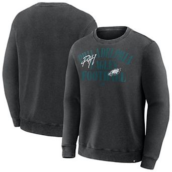 Men's Fanatics Black Philadelphia Eagles Big & Tall Relaxed Halftime Lead Washed Sweatshirt