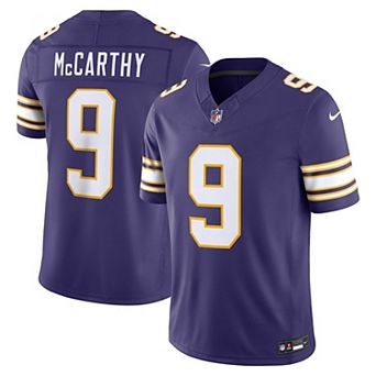 Men's Nike J.J. McCarthy Purple Minnesota Vikings Alternate Classic Vapor F.U.S.E. Stitched Limited Jersey