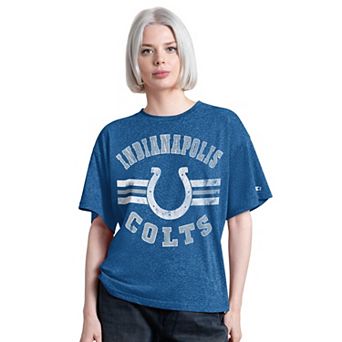 Women's Starter Royal Indianapolis Colts Jump Shot Boyfriend Tri-Blend T-Shirt
