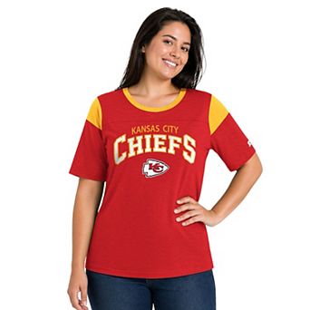 Women's Starter Red Kansas City Chiefs Plus Size Linebacker T-Shirt