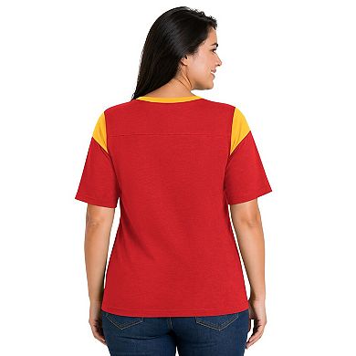 Women's Starter Red Kansas City Chiefs Plus Size Linebacker T-Shirt