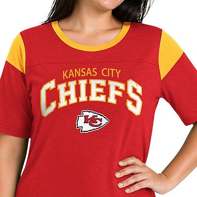 Women's Starter Red Kansas City Chiefs Plus Size Linebacker T-Shirt