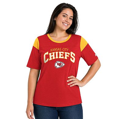 Women's Starter Red Kansas City Chiefs Plus Size Linebacker T-Shirt