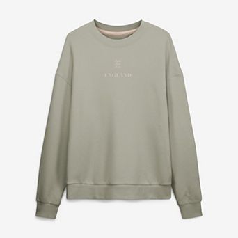 Men's Fanatics Khaki England National Team Oversized Muted Centre Sweatshirt