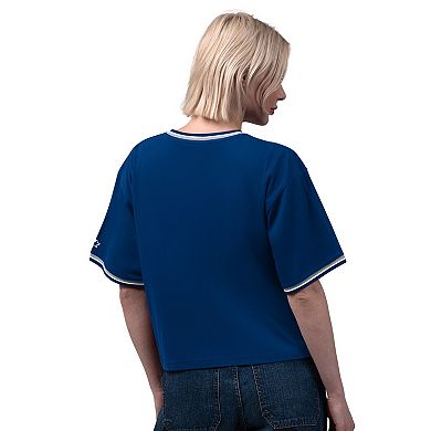 Women's Starter Royal Indianapolis Colts Ace Cropped T-Shirt