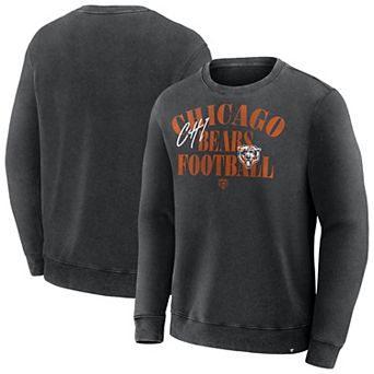 Men's Fanatics Black Chicago Bears Big & Tall Relaxed Halftime Lead Washed Sweatshirt
